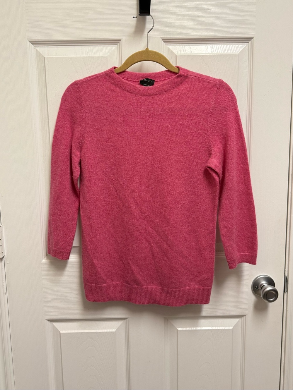 Talbots Pink Cashmere Crewneck Sweater